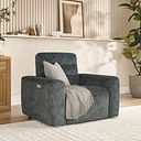 Cohen Electric Recliner Armchair in Dapple Grey Fabric