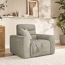 Cohen Electric Recliner Armchair in Miller Taupe Fabric