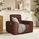 Cohen Electric Recliner Armchair in Virgo Chestnut Leather