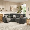 Cohen Group 1 Electric Recliner in Plush Charcoal Fabric