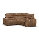 Cohen Group 1 Electric Recliner in Ranch Brown Fabric