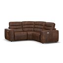 Cohen Group 1 Electric Recliner in Ranch Dark Brown Fabric