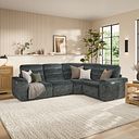 Cohen Group 2 Electric Recliner - Left Hand in Dapple Grey Fabric