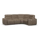 Cohen Group 2 Electric Recliner - Left Hand in Miller Earth Brown Fabric