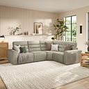 Cohen Group 2 Electric Recliner - Left Hand in Miller Taupe Fabric