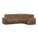 Cohen Group 2 Electric Recliner - Left Hand in Ranch Brown Fabric