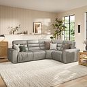 Cohen Group 2 Electric Recliner - Left Hand in Virgo Platinum Leather