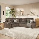 Cohen Group 2 Electric Recliner - Right Hand in Dapple Chocolate Fabric