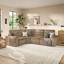 Cohen Group 2 Electric Recliner - Right Hand in Dapple Taupe Fabric