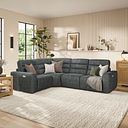 Cohen Group 2 Electric Recliner - Right Hand in Miller Grey Fabric