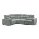 Cohen Group 2 Electric Recliner - Right Hand in Plush Silver Fabric