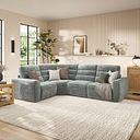 Cohen Group 2 Electric Recliner - Right Hand in Plush Silver Fabric