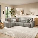 Cohen Group 2 Electric Recliner - Right Hand in Virgo Platinum Leather