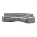 Cohen Group 3 Electric Recliner in Plush Silver Fabric