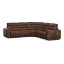 Cohen Group 3 Electric Recliner in Ranch Dark Brown Fabric