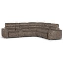 Cohen Group 3 Electric Recliner with 1 Console in Dapple Chocolate Fabric