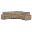 Cohen Group 3 Electric Recliner with 1 Console in Dapple Taupe Fabric