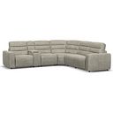 Cohen Group 3 Electric Recliner with 1 Console in Miller Taupe Fabric