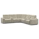 Cohen Group 3 Electric Recliner with 2 Consoles in Plush Beige Fabric