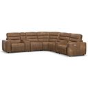 Cohen Group 3 Electric Recliner with 2 Consoles in Ranch Brown Fabric