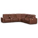 Cohen Group 3 Electric Recliner with 2 Consoles in Virgo Chestnut Leather