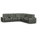 Cohen Group 3 Electric Recliner with 2 Consoles in Virgo Lead Leather