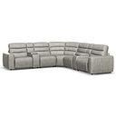 Cohen Group 3 Electric Recliner with 2 Consoles in Virgo Platinum Leather