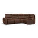 Cohen Group 4 Electric Recliner in Ranch Dark Brown Fabric