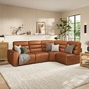 Cohen Group 4 ELectric Recliner in Virgo Cognac Leather