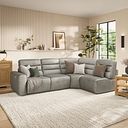 Cohen Group 4 ELectric Recliner in Virgo Platinum Leather