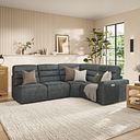 Cohen Group 5 Electric Recliner in Miller Grey Fabric