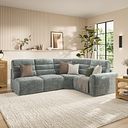 Cohen Group 5 Electric Recliner in Plush Silver Fabric