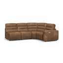 Cohen Group 5 Electric Recliner in Ranch Brown Fabric
