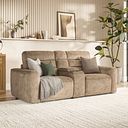 Cohen Group 8 Electric Recliner with 1 console in Dapple Taupe Fabric