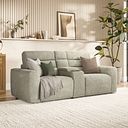 Cohen Group 8 Electric Recliner with 1 console in Miller Taupe Fabric