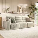 Cohen Group 9 Electric Recliner in Plush Beige Fabric