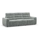 Cohen Group 9 Electric Recliner in Plush Silver Fabric