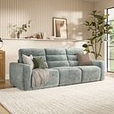 Cohen Group 9 Electric Recliner in Plush Silver Fabric