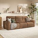 Cohen Group 9 Electric Recliner in Ranch Brown Fabric