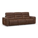 Cohen Group 9 Electric Recliner in Ranch Dark Brown Fabric