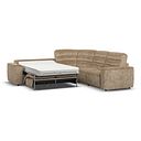 Cohen Large Corner Electric Recliner with Left Hand Sofa Bed in Dapple Taupe Fabric