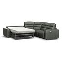 Cohen Large Corner Electric Recliner with Left Hand Sofa Bed in Virgo Lead Leather