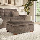 Cohen Storage Footstool in Dapple Chocolate Fabric