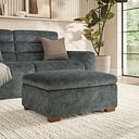 Cohen Storage Footstool in Dapple Grey Fabric