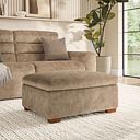 Cohen Storage Footstool in Dapple Taupe Fabric