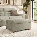 Cohen Storage Footstool in Miller Taupe Fabric