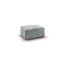 Cohen Storage Footstool in Plush Silver Fabric