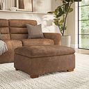 Cohen Storage Footstool in Ranch Brown Fabric