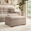 Cohen Storage Footstool in Virgo Buff Leather