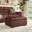 Cohen Storage Footstool in Virgo Chestnut Leather